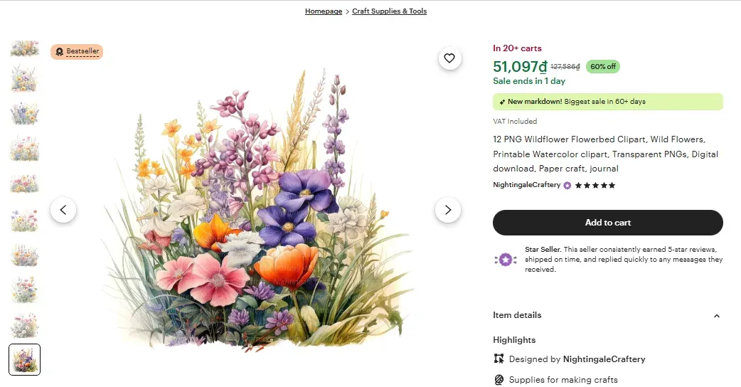 Từ file PNG đến $14k/tháng - Ngách Digital Clipart: Nhỏ, gọn, mà ra tiền đều